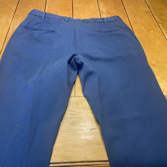 Incotex Slowear Chino Pants Slim Straight Navy Flat Front 32x30 NICE!! - Picture 8 of 16